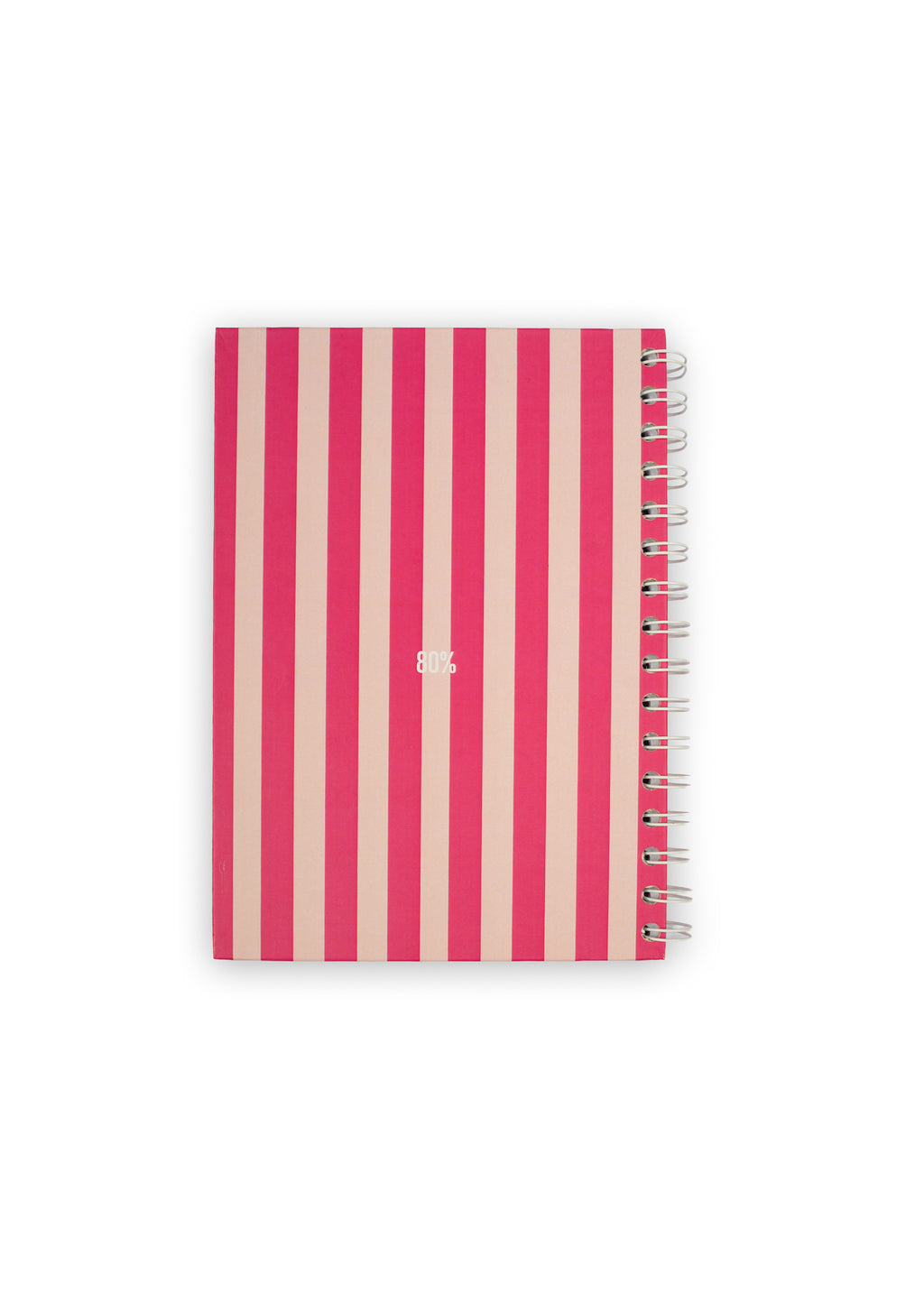raspberry candy striped planner