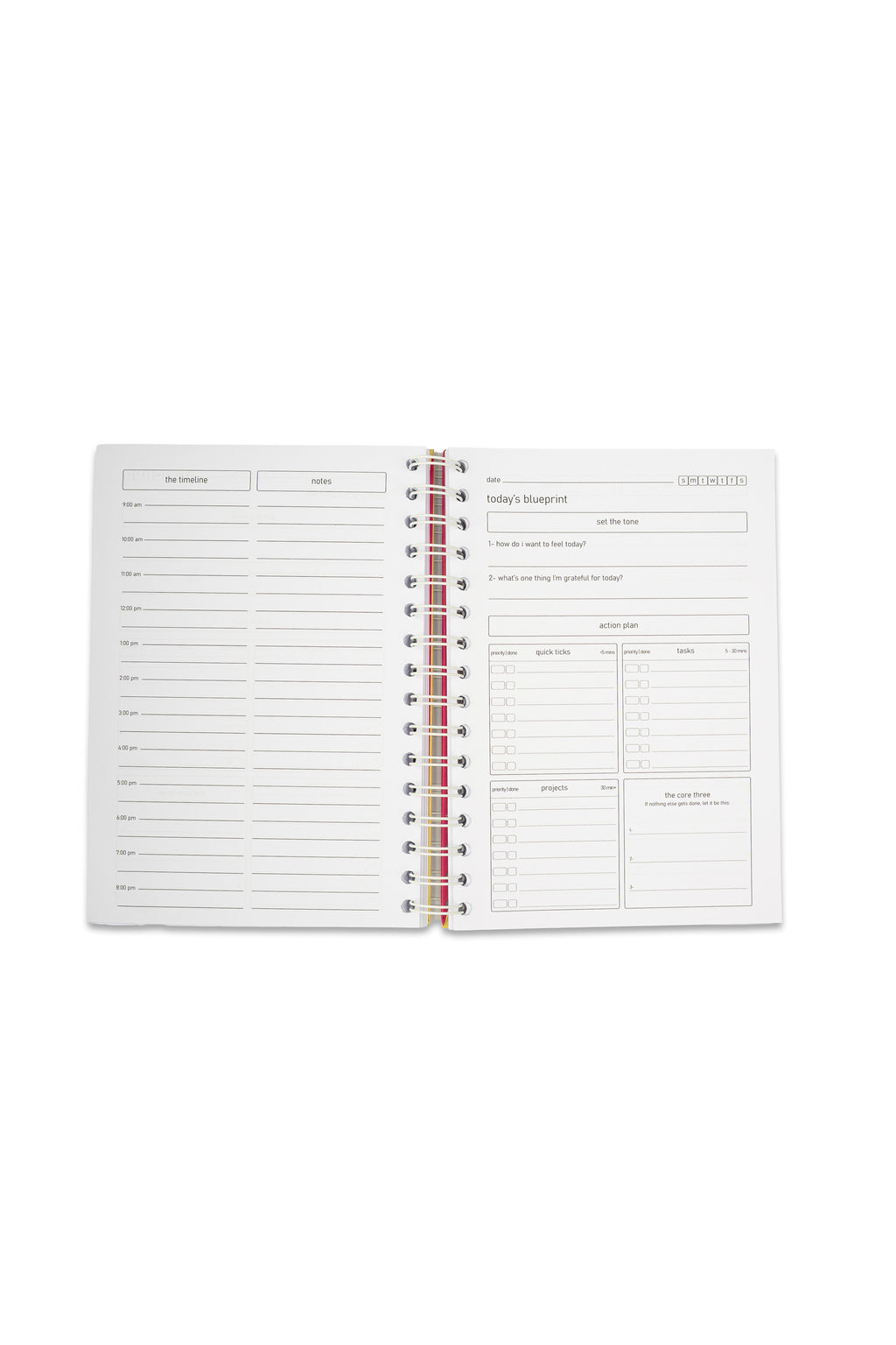 baby raspberry striped planner